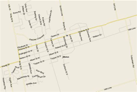 honda alliston ontario map